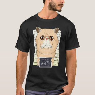 T-shirt Cher Papa, Je Peux Expliquer Mon Chat Exotique À C