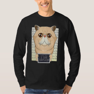 T-shirt Cher Papa, Je Peux Expliquer Mon Chat Exotique À C
