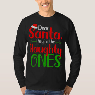 T-shirt Cher Père Noël, Ce Sont Les Mauvais Qui Joyeux Noë