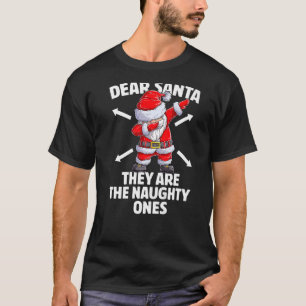 T-shirt Cher Père Noël, Ce Sont Les Méchants Qui Dablent P