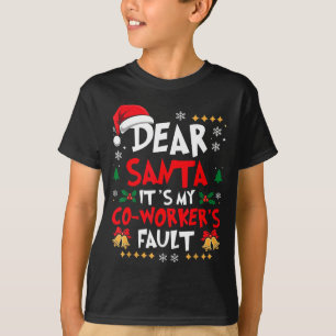 T-shirt Cher Père Noël C'est la faute de mon collègue Humo
