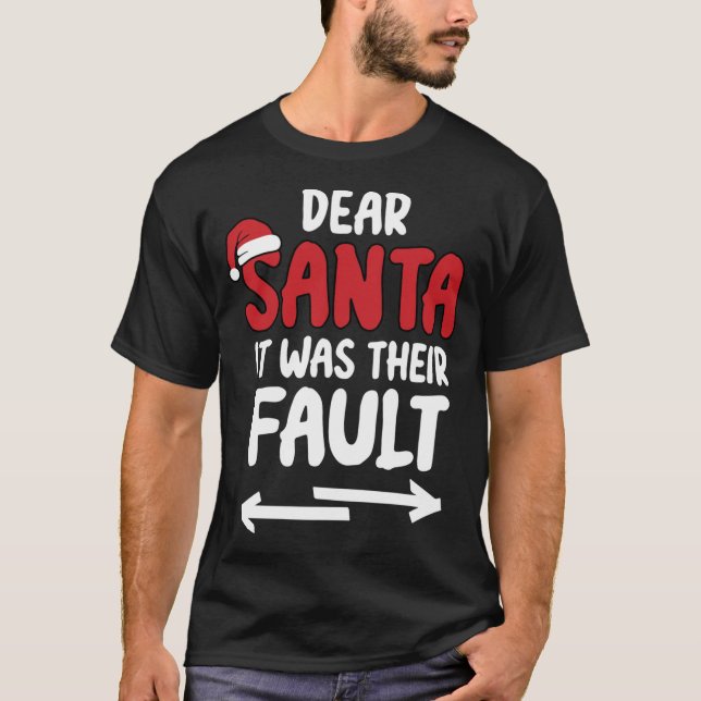 T-shirt Cher Père Noël, C'Était Leur Fa (Devant)