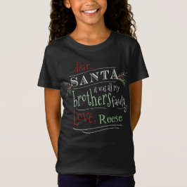 T-Shirt Cher Père Noël c'était ma chemise de coutume de