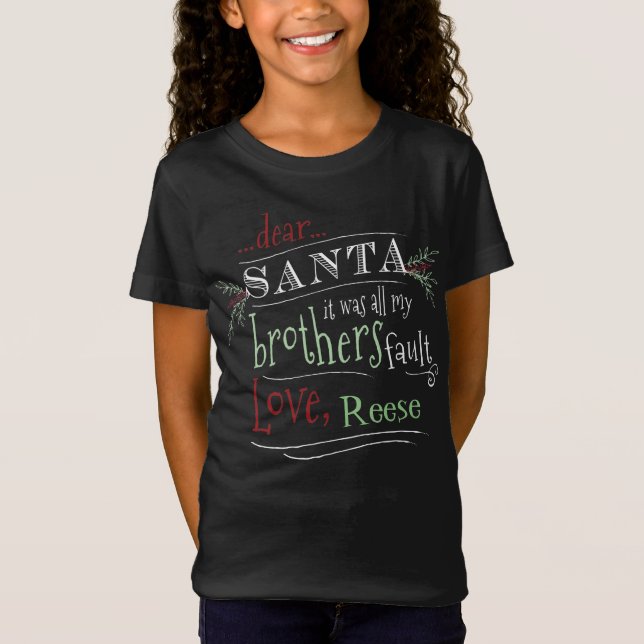 T-Shirt Cher Père Noël c'était ma chemise de coutume de (Devant)