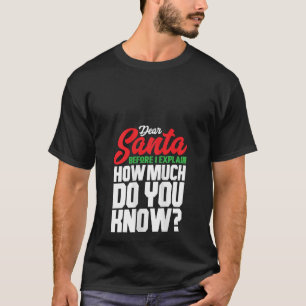 T-shirt Cher Père Noël Combien Connaissez-Vous Funny Chris