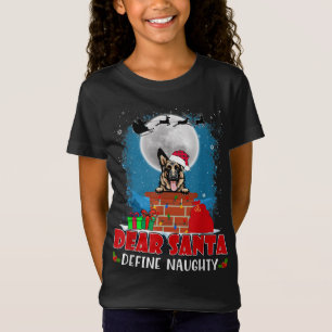 T-Shirt Cher Père Noël Définir Naughty Berger Allemand Chi