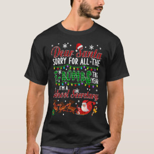 T-shirt Cher Père Noël Désolé Pour Tout Le Secret De L'Éco