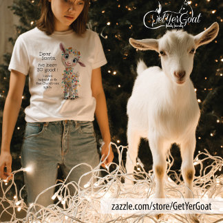 T-shirt Cher Père Noël drôle Tangled Chèvre de Noël