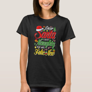 T-shirt Cher Père Noël, je n'étais pas coquin, c'était une