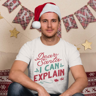 T-shirt Cher Père Noël, Je Peux Expliquer