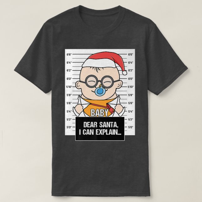 T-shirt Cher Père Noël Je Peux Expliquer Baby Fopper Crimi (Design devant)
