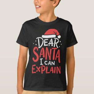 T-shirt Cher Père Noël, Je Peux Expliquer Casquette Noël M