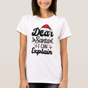 T-shirt Cher Père Noël, Je Peux Expliquer La Mistletoe De