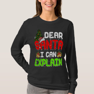 T-shirt Cher Père Noël, Je Peux Expliquer Le Drôle Pyjama
