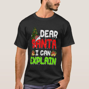 T-shirt Cher Père Noël, Je Peux Expliquer Le Pyjama Pour