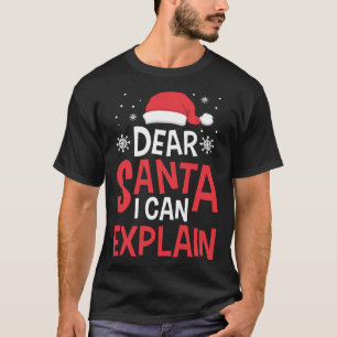 T-shirt Cher Père Noël, Je Peux Expliquer Les Enfants Coqu
