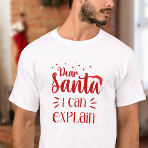T-shirt Cher Père Noël je peux expliquer l'humour de Noël