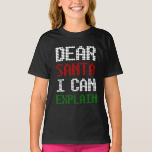 T-shirt Cher Père Noël, je peux expliquer une lettre amusa