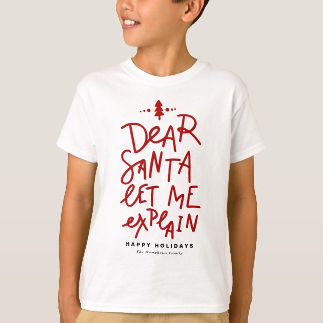 T-shirt Cher Père Noël, Laissez-moi vous expliquer les let (Devant)