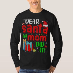 T-shirt Cher Père Noël Ma maman l'a fait Noël Pyjama Fa