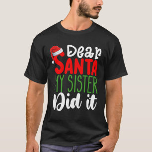 T-shirt Cher Père Noël Ma Soeur L'a Fait Famille Noël Vaca