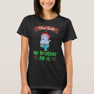 T-shirt Cher Père Noël, Mon Frère L'A Fait Frère Noël_29