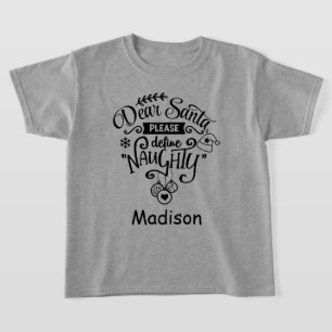 T-shirt Cher Père Noël Veuillez Définir Méchant Noël Perso