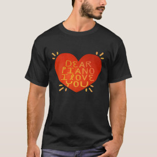 T-shirt Cher piano, je t'aime chemise