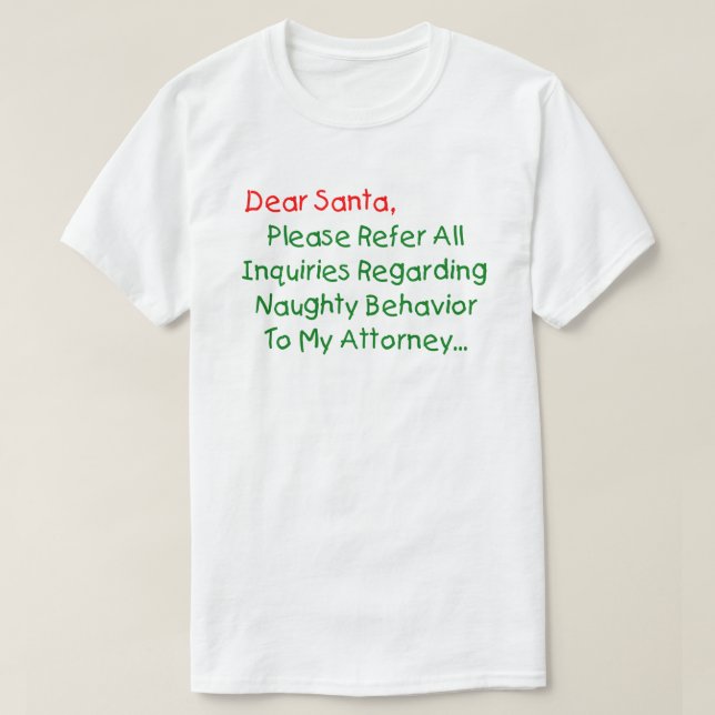 T-shirt Cher procureur de Père Noël - Drôle Noël (Design devant)