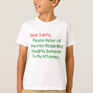 T-shirt Cher Procureur Père Noël - Lettre de Noël drôle