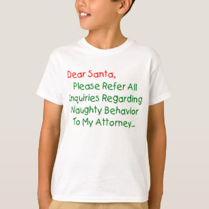 T-shirt Cher Procureur Père Noël - Lettre de Noël drôle