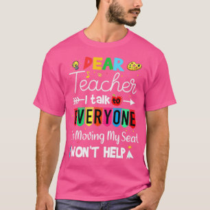 T-shirt Cher Professeur Drôle Je Parle À Tous Ceux Qui Dém