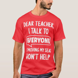 T-shirt Cher Professeur, Je Parle À Tous Ceux Qui Se Dépla