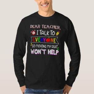 T-shirt Cher Professeur, Je Parle À Tous Ceux Qui Se Dépla
