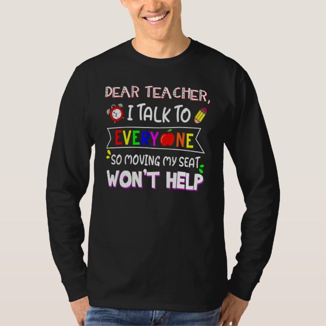 T-shirt Cher Professeur, Je Parle À Tous Ceux Qui Se Dépla (Devant)