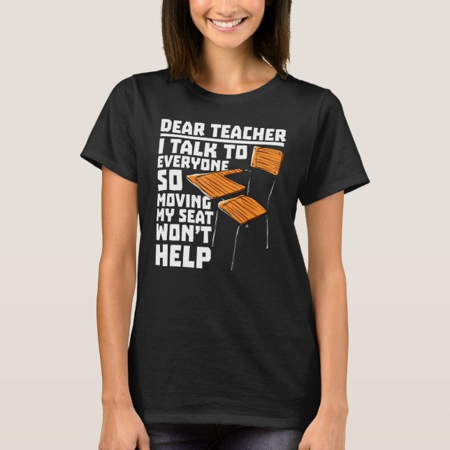 T-shirt Cher Professeur, Je Parle À Tous Ceux Qui Se Dépla (Devant)