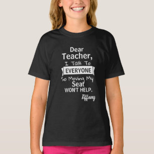 T-shirt Cher professeur personnalisé je parle à chacun l