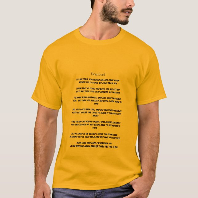 T-shirt Cher seigneur (Devant)