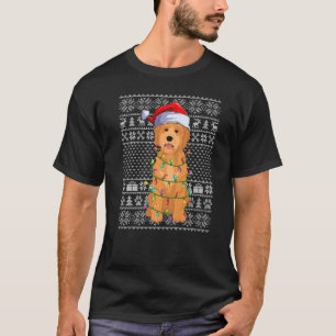 T-shirt Cher Xmas moche style Père Noël Goldendoodle Chien