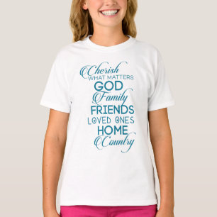 T-shirt Chercher ce qui compte Turquoise