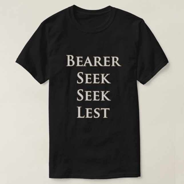 T-shirt Chercher le porteur de peur (Design devant)