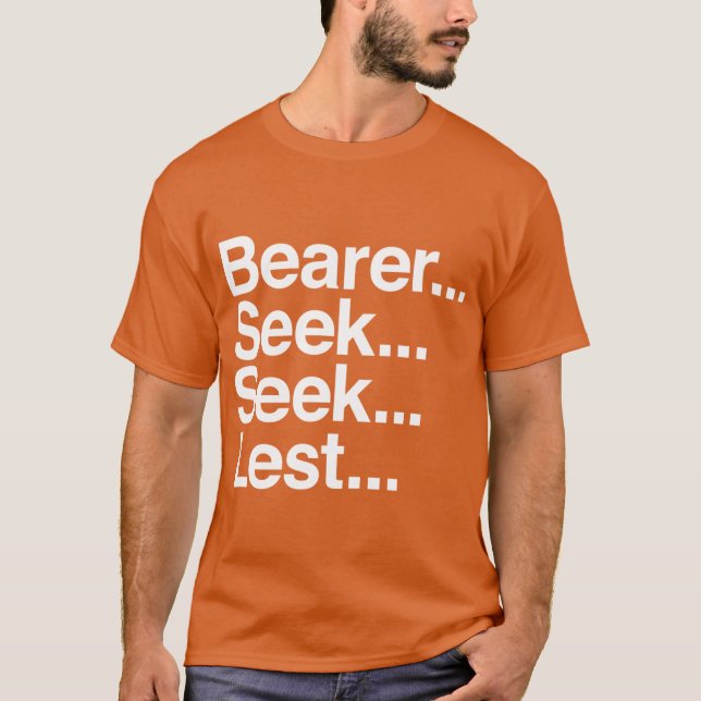 T-shirt Chercher le porteur de peur (Devant)