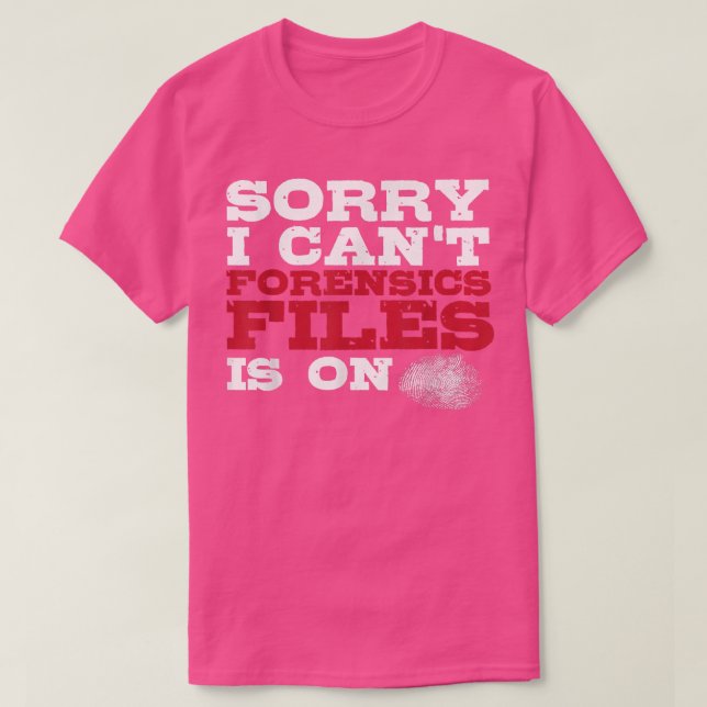 T-shirt Chercheur en médecine légale Enquêteur sur les cri (Design devant)