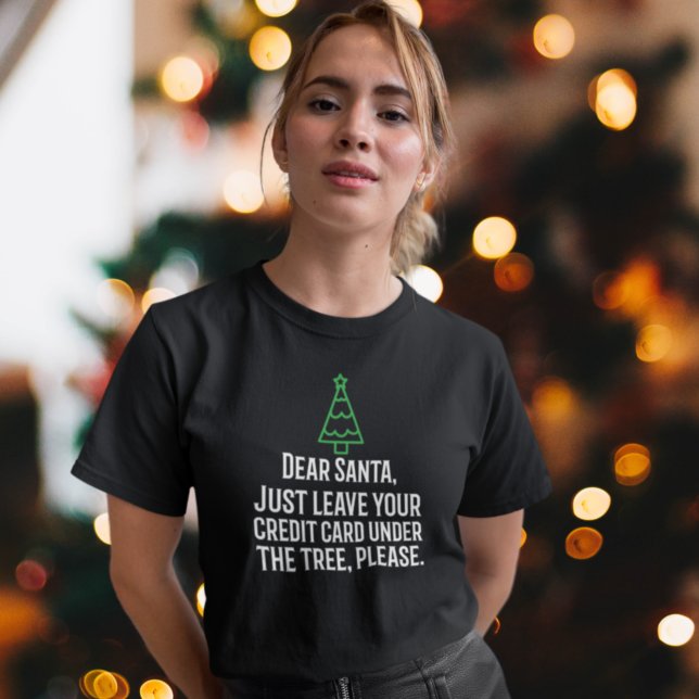 T-shirt Chère carte de crédit Père Noël sous trois texte d (Créateur téléchargé)