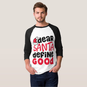 T-shirt Chère chemise drôle de raglan de Noël de Père