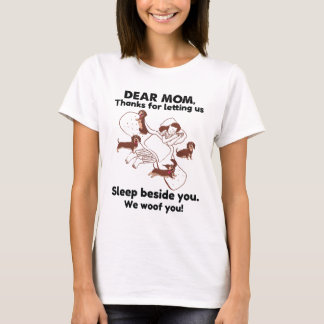 T-shirt Chère maman dachshund merci de nous avoir laissés