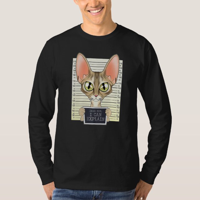T-shirt Chère Maman Je Peux Expliquer Je Devon Rex Chat Ma (Devant)