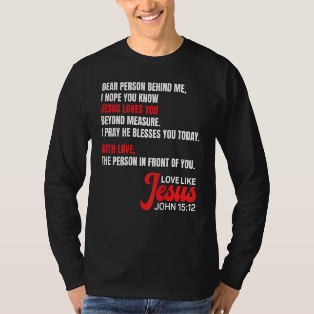 T-shirt Chère personne Derrière moi J'espère que vous conn (Devant)