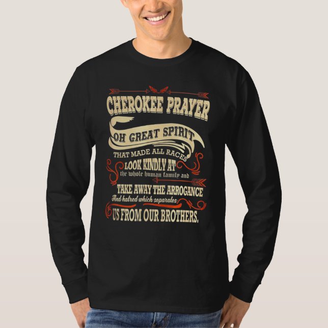 T-shirt Cherokees Prière américaine (Devant)