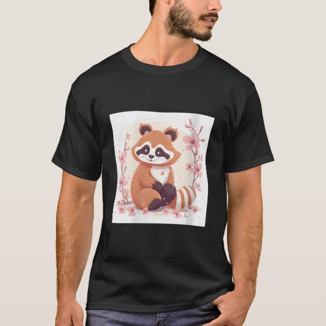 T-shirt Cherry Blossom And Red Panda Sweet Style (Devant)